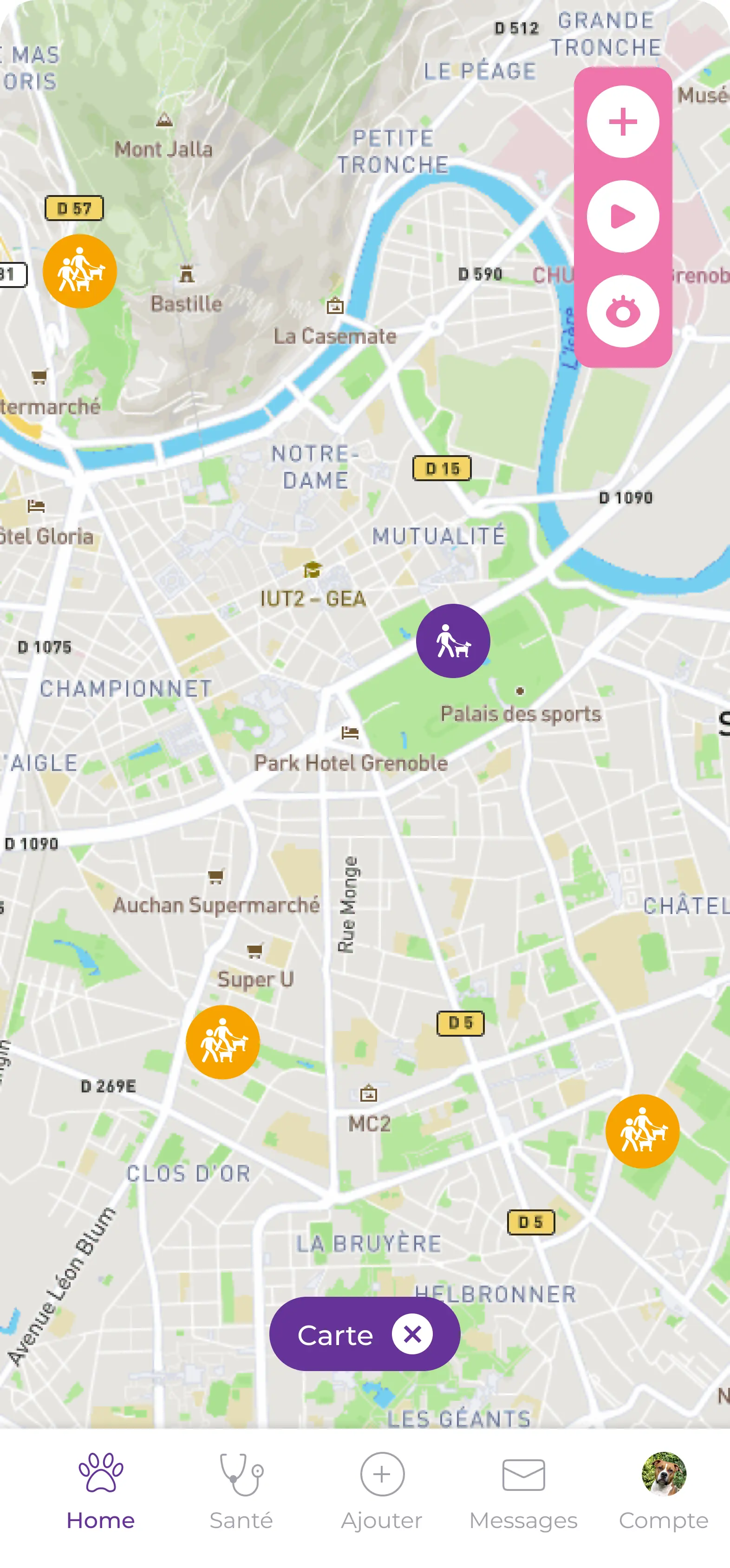 Carte interactive des lieux et spots dog-friendly